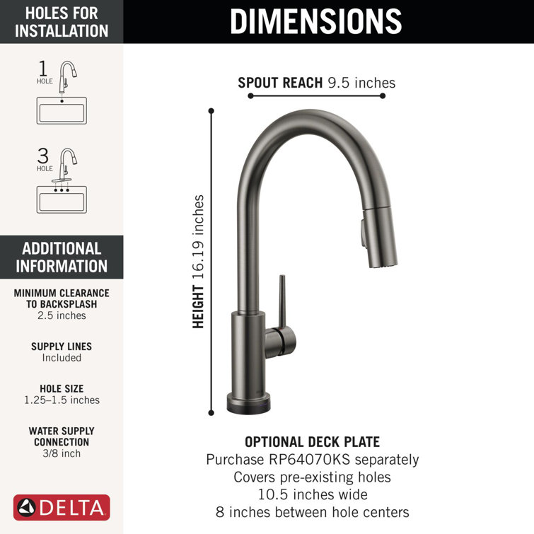 Black Stainless Steel Touchless Kitchen Faucet with Pull-out Spray