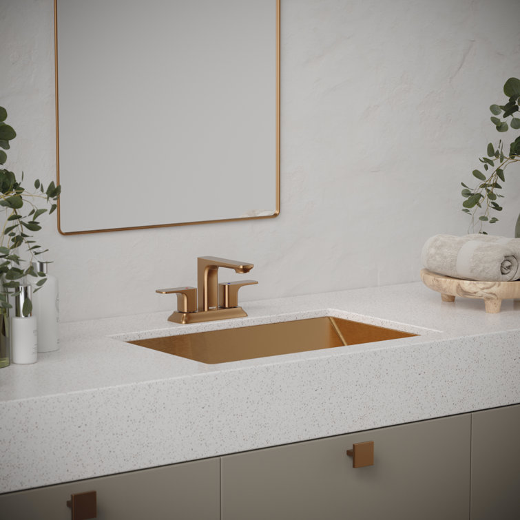 Karran 23.63'' Brushed Copper Stainless Steel Rectangular Undermount Sink