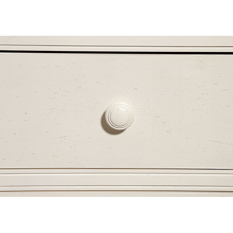 Chalk White Solid Wood 5-Drawer Dresser
