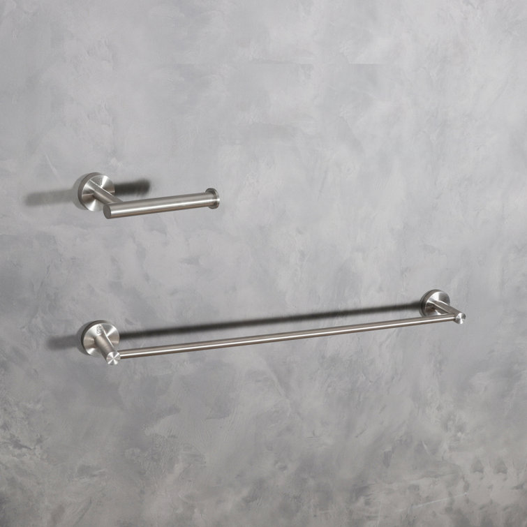 Alma Brushed Nickel Stainless Steel Bathroom Hardware Set