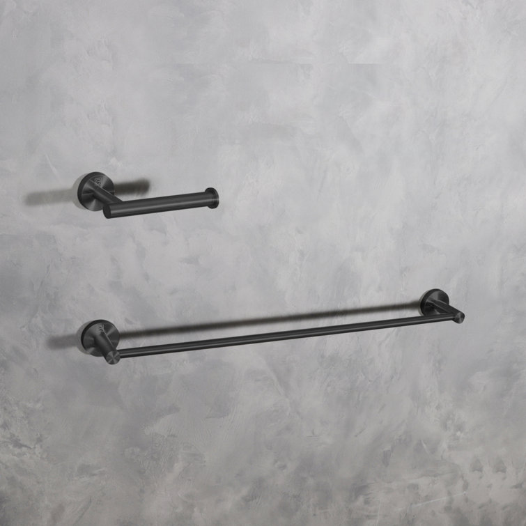 Matte Black Stainless Steel Bathroom Hardware Set