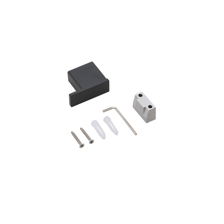 Matte Black Stainless Steel Bathroom Hardware Set, 4-Piece