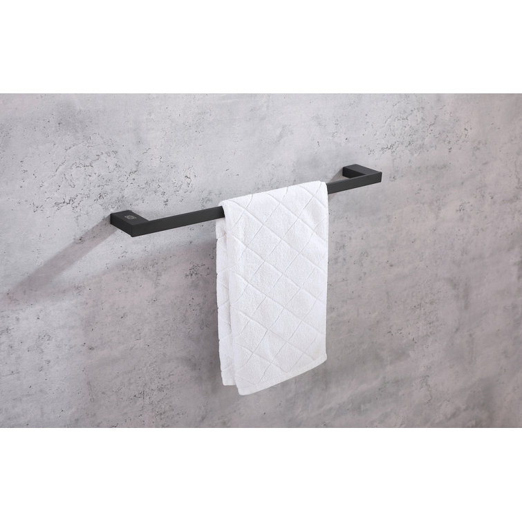 Matte Black Stainless Steel 3-Piece Bathroom Hardware Set