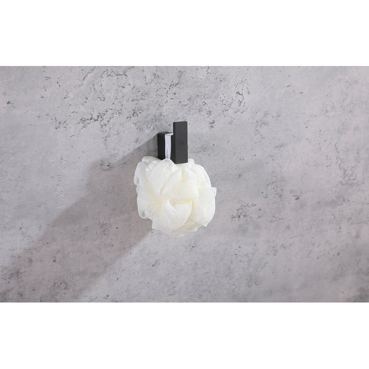 Matte Black Stainless Steel Bathroom Hardware Set, 4-Piece