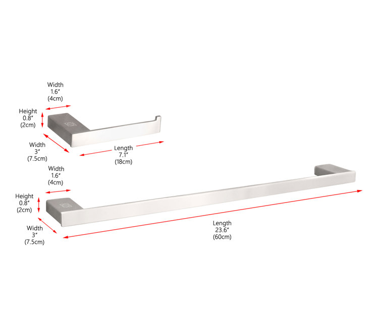 Brushed Nickel 2-Piece Bathroom Hardware Set