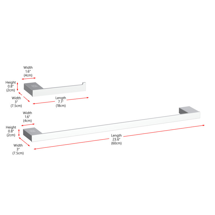Sofia Chrome Stainless Steel Bathroom Hardware Set