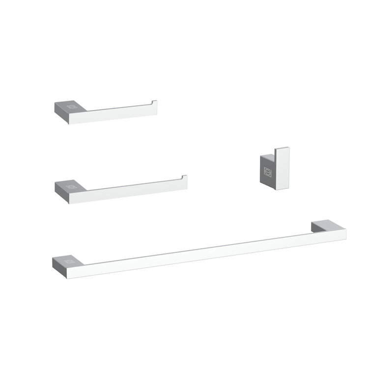 Sofia Chrome 4-Piece Bathroom Hardware Set