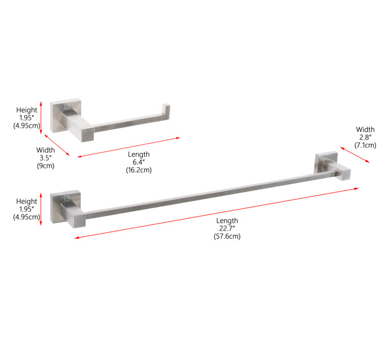 Brushed Nickel Stainless Steel Bathroom Hardware Set