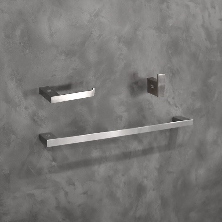 Sofia Brushed Nickel 3-Piece Stainless Steel Bathroom Hardware Set
