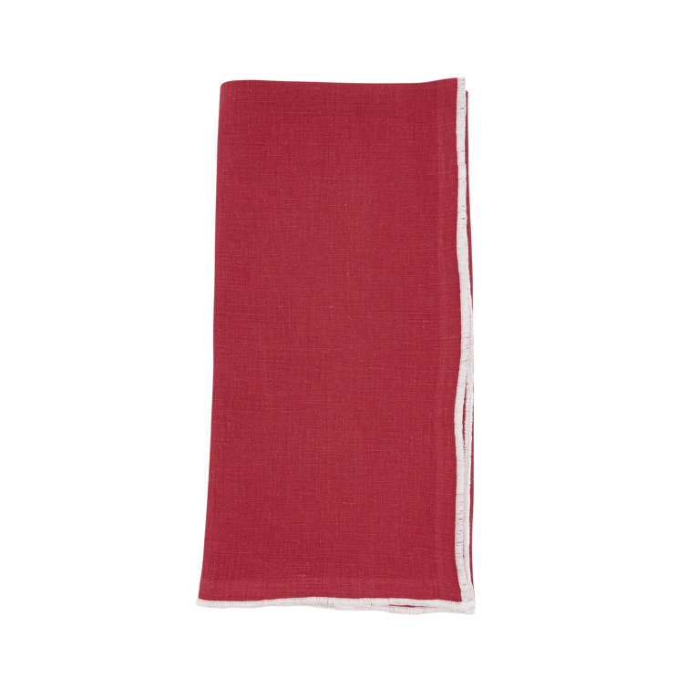 Dartmouth Stitched Border Stonewashed Table 20" Linen Napkin