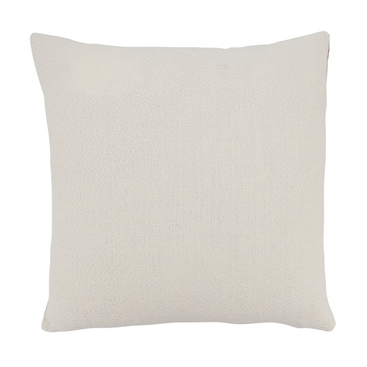 Abstract Multicolor Cotton Throw Pillow with Duck Feather Fill, 18x18