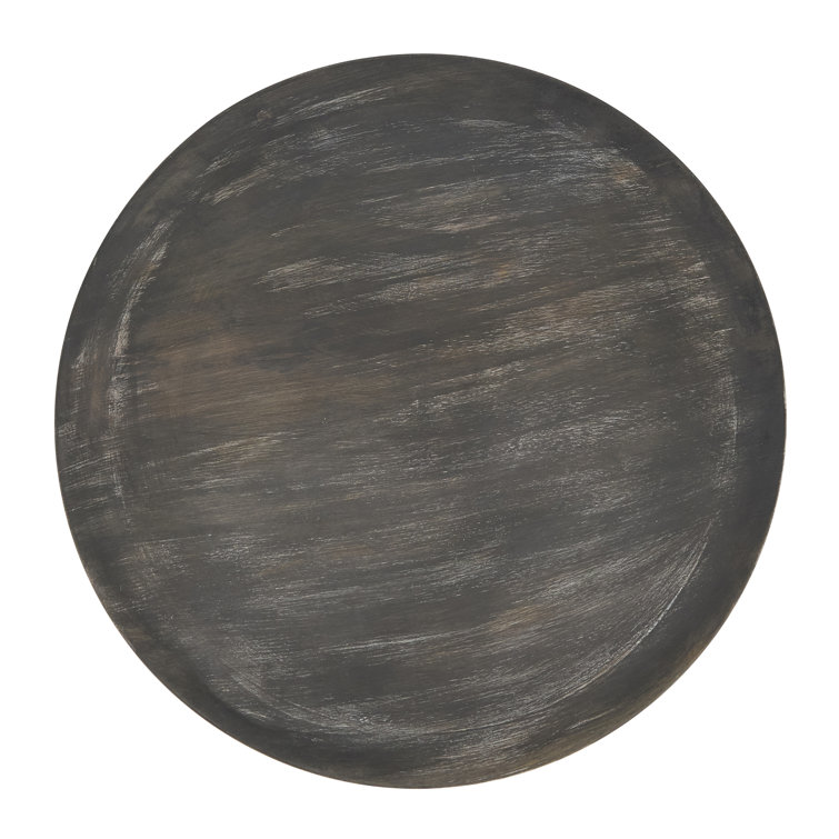 Rustic Black Mango Wood 14" Charger Set