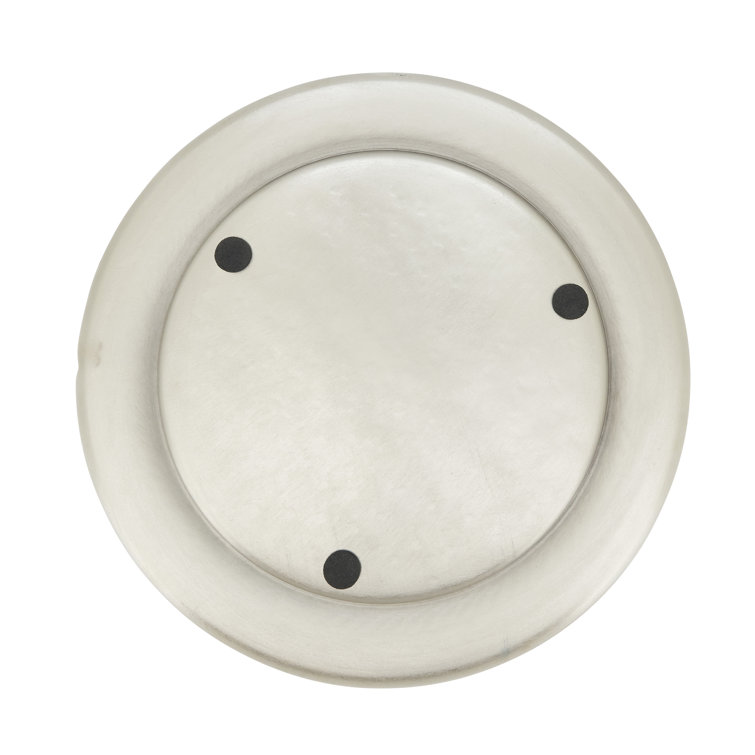 Silver Polished Rimmed Aluminum Charger Set