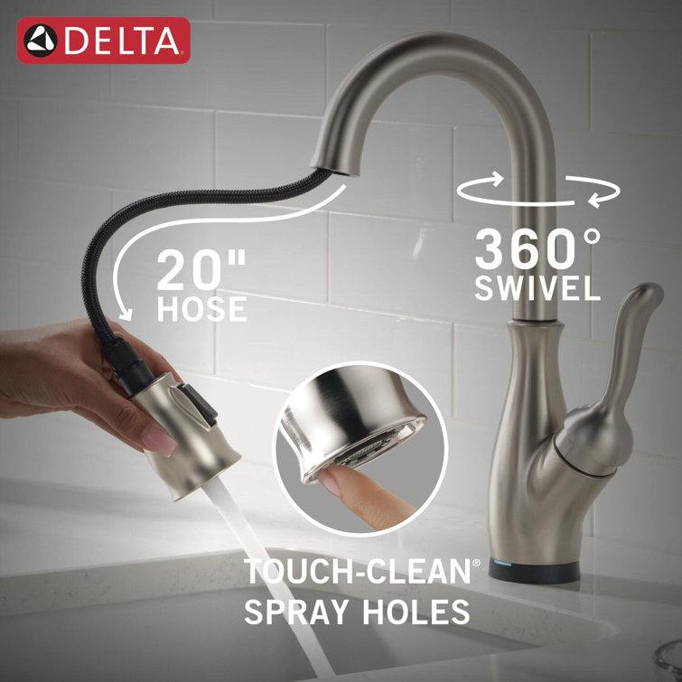 Spotshield Stainless Steel Touchless Bar Faucet with Pull-out Spray