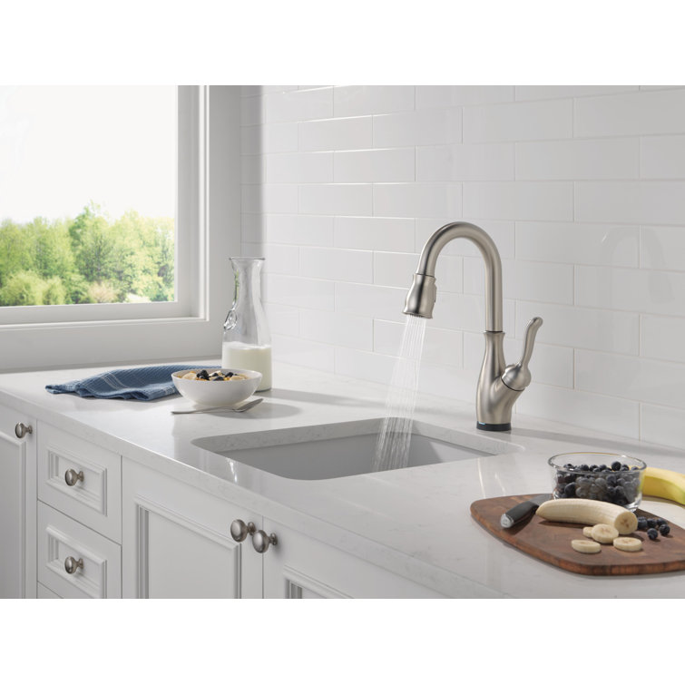 Spotshield Stainless Steel Touchless Bar Faucet with Pull-out Spray