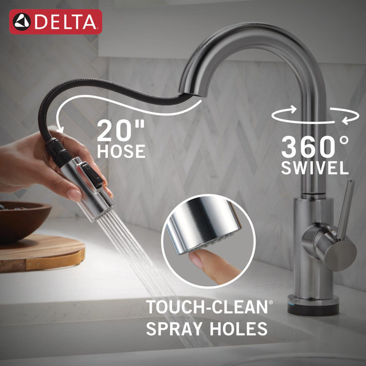 Stainless Steel Modern Pull-Down Kitchen Faucet with Touch Technology