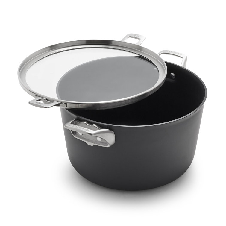 Calphalon Premier 12-Quart Black Hard-Anodized Nonstick Stock Pot with Lid