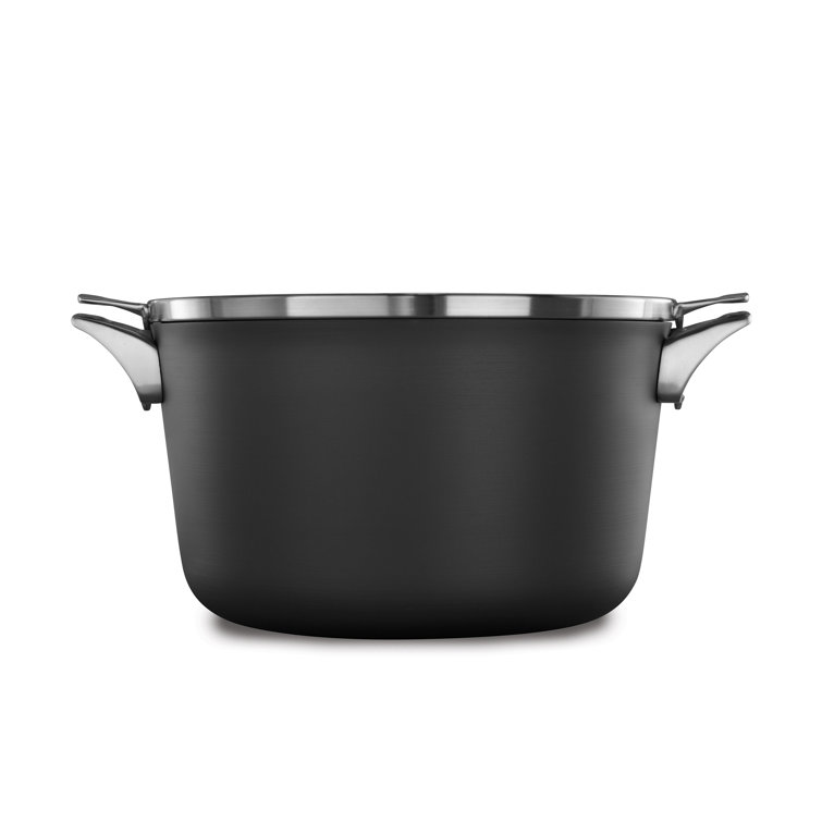 Calphalon Premier 12-Quart Black Hard-Anodized Nonstick Stock Pot with Lid
