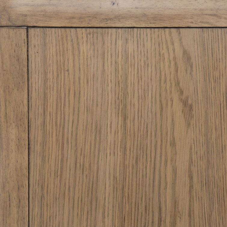 Natural Rubberwood and Oak Veneer 1-Drawer Nightstand