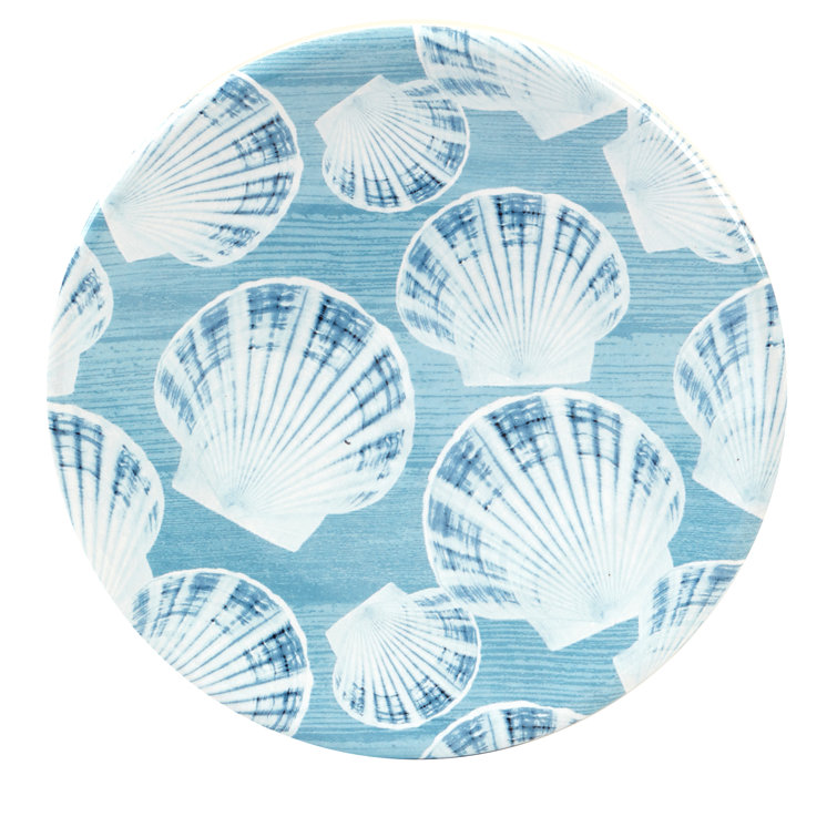 Beyond the Shore Blue Ceramic Canapé Plates Set of 4
