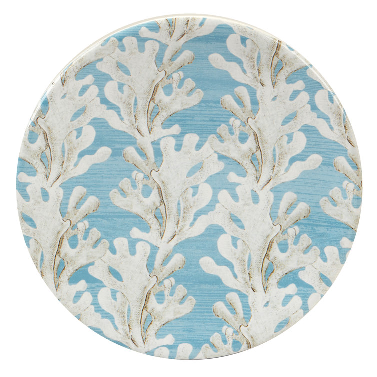 Beyond the Shore Blue Ceramic Canapé Plates Set of 4