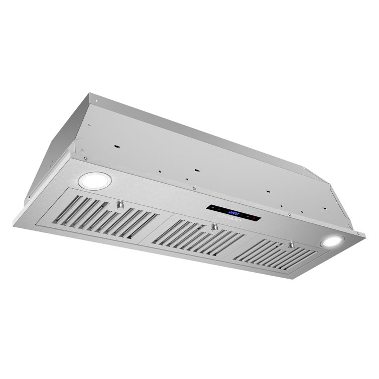 Cosmo 36" Stainless Steel Insert Range Hood with LED Lights