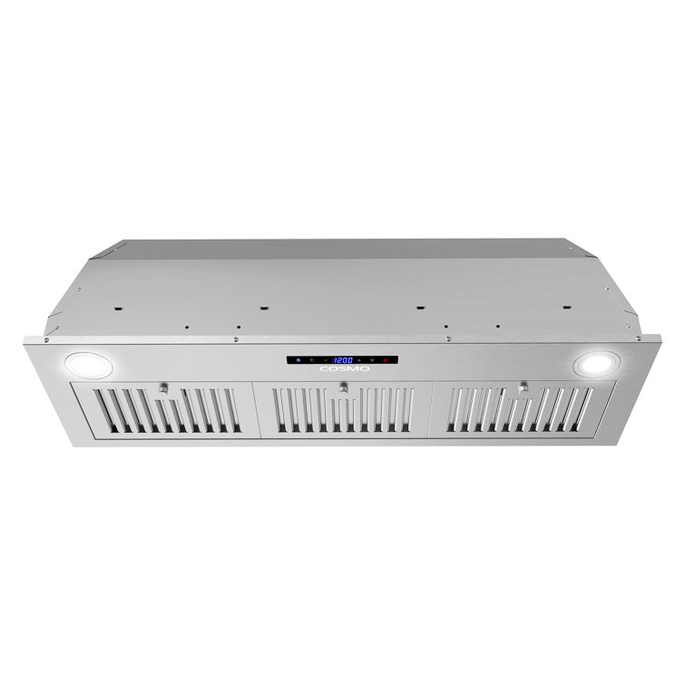 Cosmo 36" Stainless Steel Insert Range Hood with LED Lights