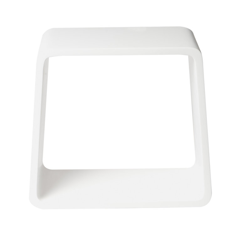 White Matte Resin Modern Bathroom Shower Stool