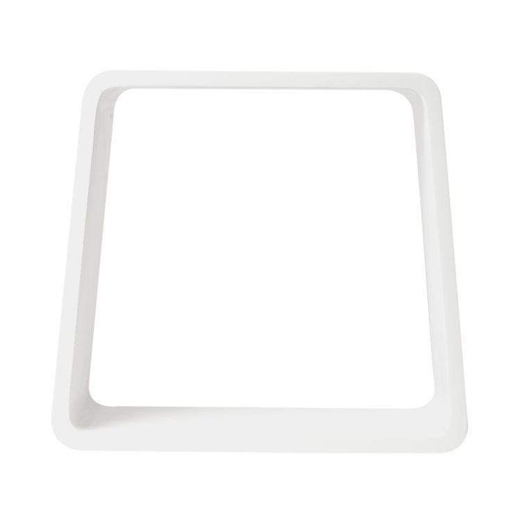 White Matte Resin Modern Bathroom Shower Stool