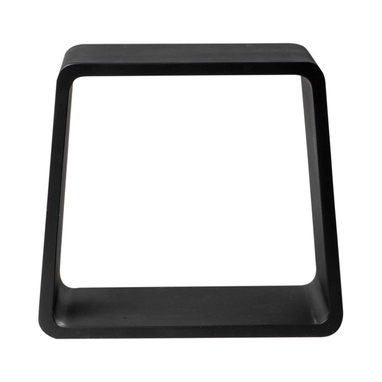 Black Matte Resin Contemporary Shower Bench