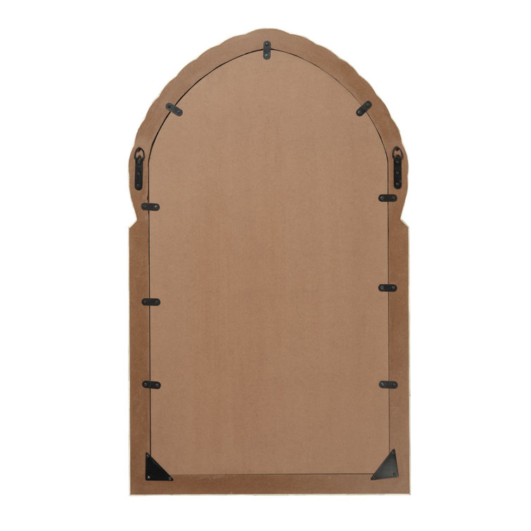 Natural Bone and Wood Rectangular Wall Mirror