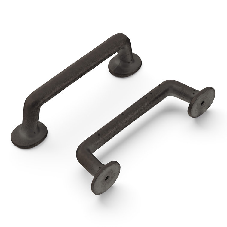 Matte Black Iron Bar Cabinet Pull with Mounting Hardware