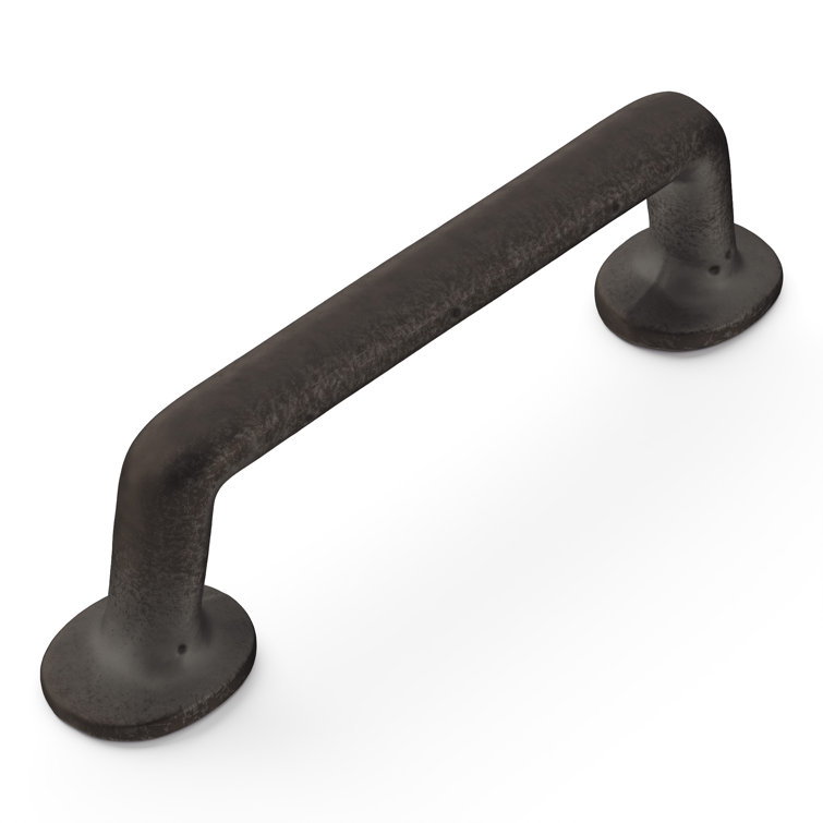 Matte Black Iron Bar Cabinet Pull with Mounting Hardware