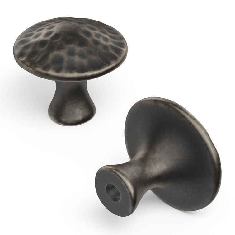 Windover Antique Round Mushroom Cabinet Knob with Mounting Hardware