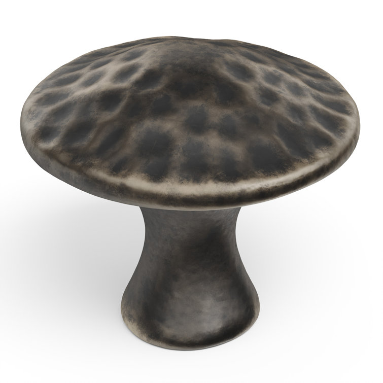 Windover Antique Round Mushroom Cabinet Knob with Mounting Hardware