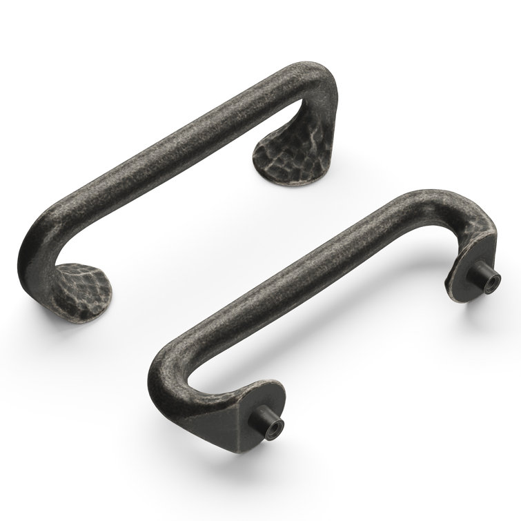 Windover Antique Black Rustic Bar Cabinet Handles, 3"