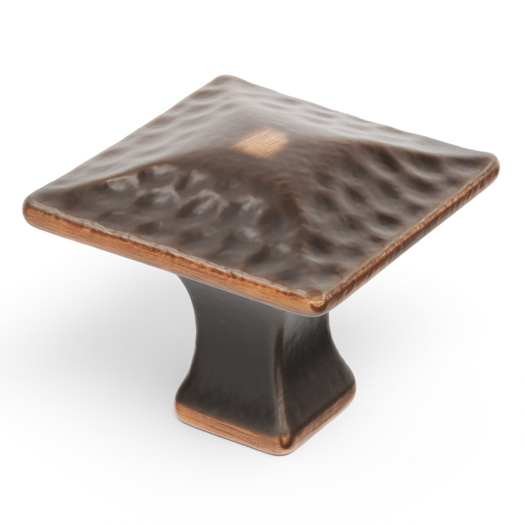 Oil-Rubbed Bronze Square Knob with Mounting Hardware