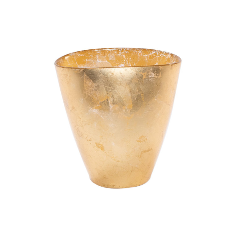 Gold Metallic Handcrafted Glass Vase