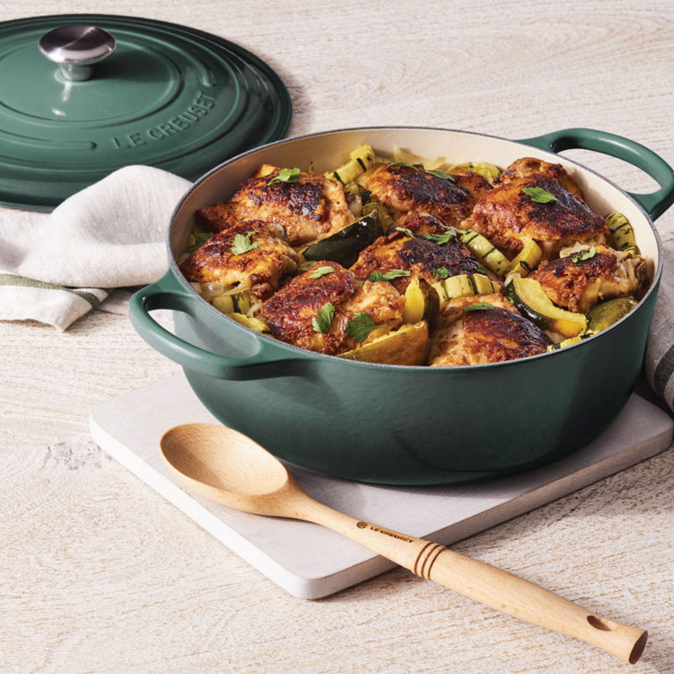 Marseille Blue Enameled Cast Iron Round Dutch Oven, 6.75 Qt