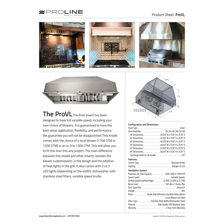 ProLine Range Hoods Range Hood Fan