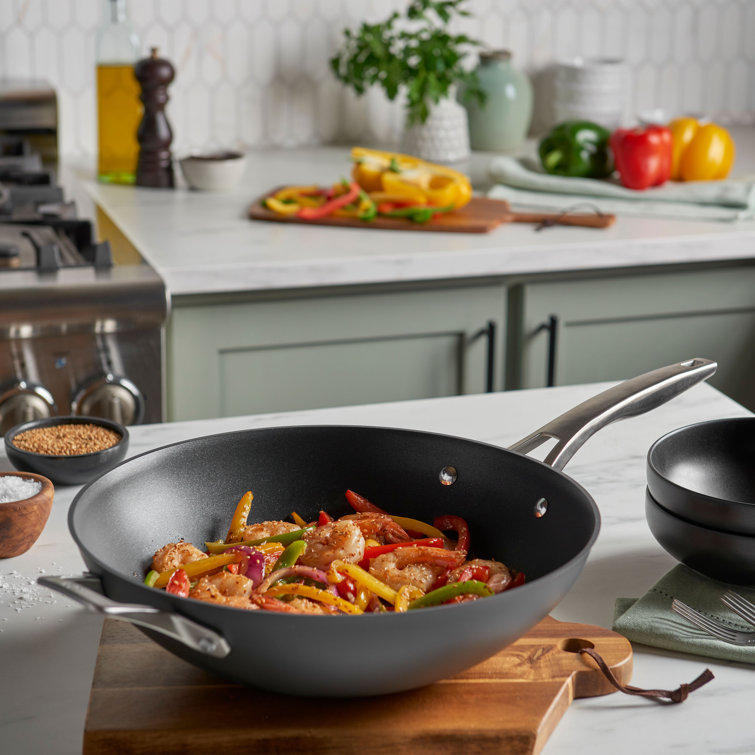 Calphalon Premier Hard-Anodized Nonstick 13" Flat Wok