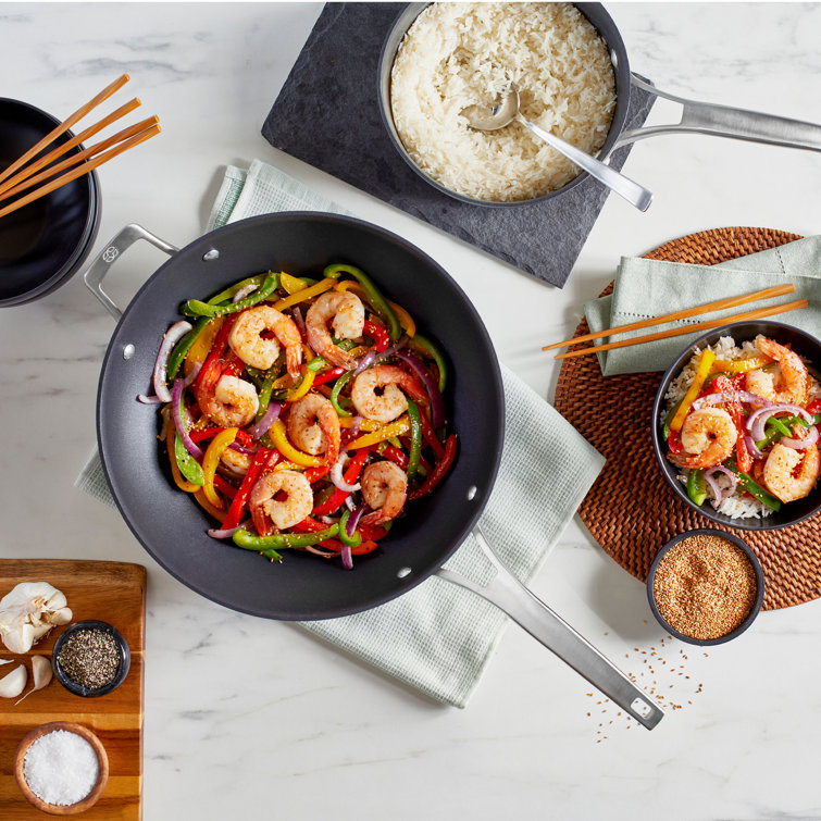 Calphalon Premier Hard-Anodized Nonstick 13" Flat Wok