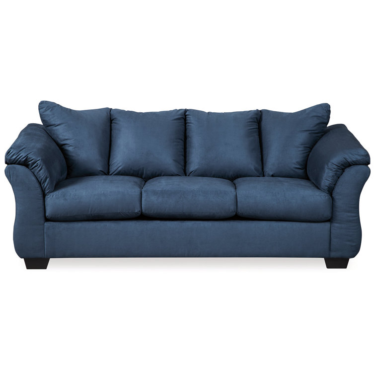 Contemporary Darcy 89'' Navy Blue Upholstered Sofa