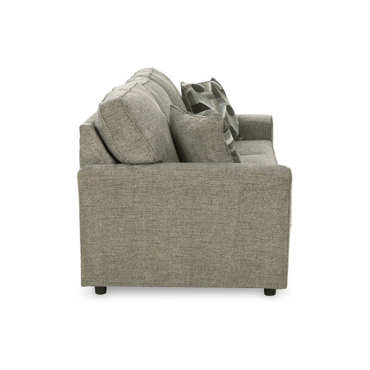 Ashley Stairatt Contemporary Gray Plush Chenille Sofa