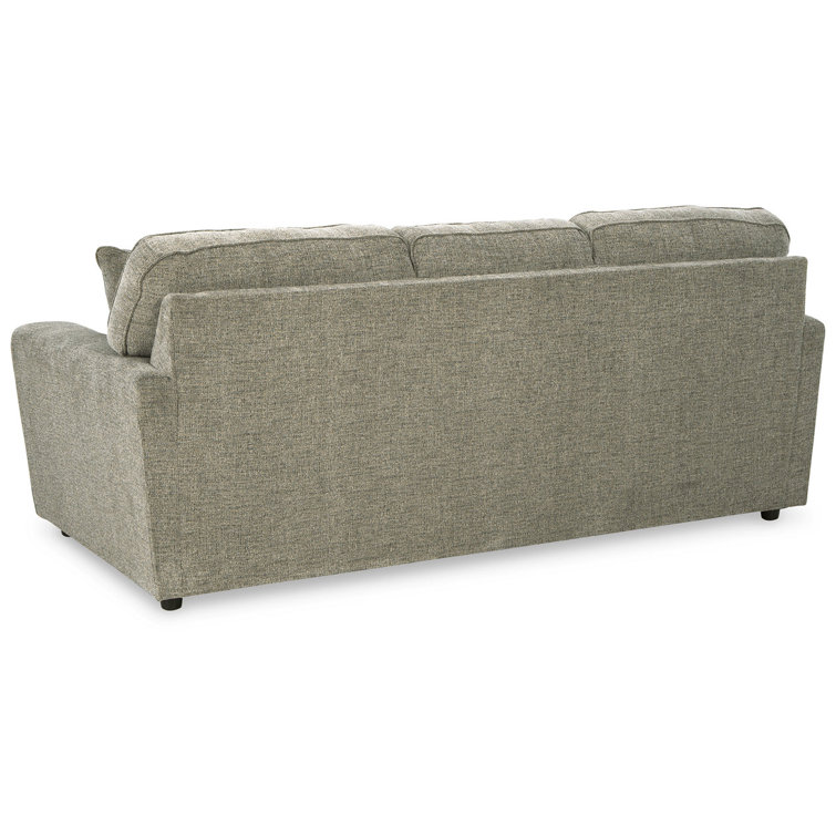 Ashley Stairatt Contemporary Gray Plush Chenille Sofa