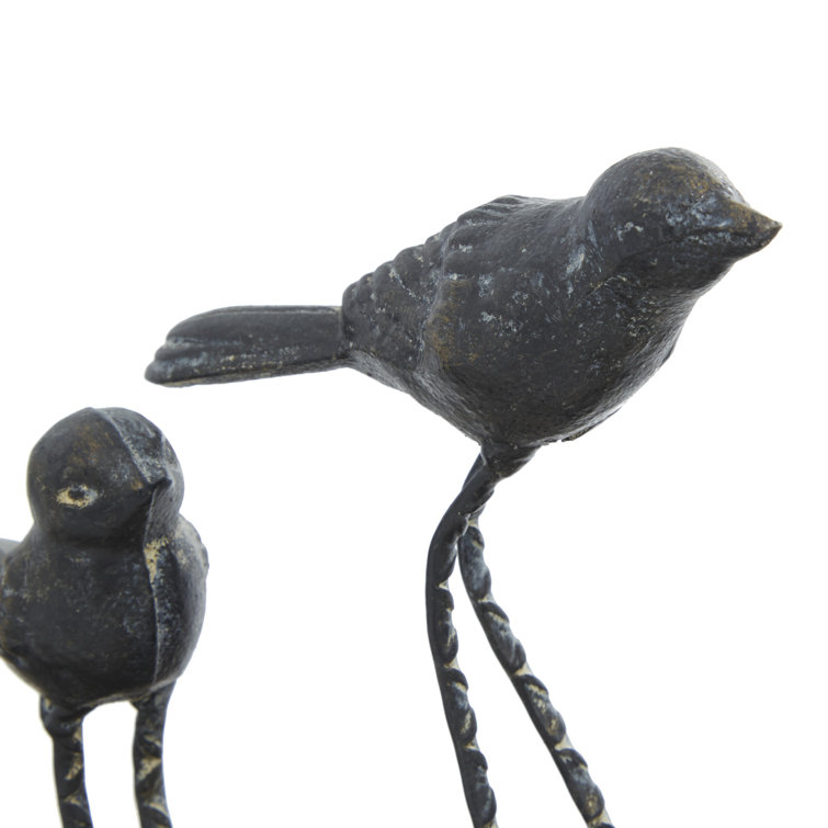 Classic 18" Gray Metal Bird Tabletop Sculpture