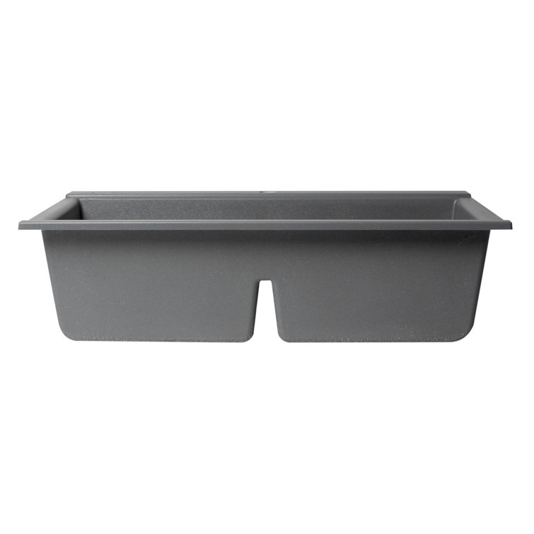 Titanium 33'' Granite Composite Single Bowl Farmhouse Sink