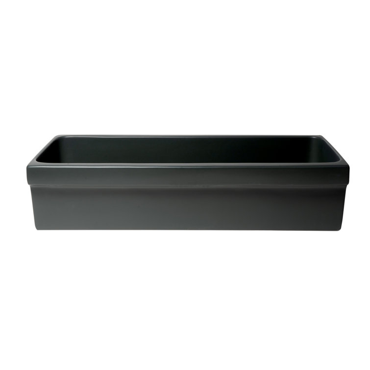 Matte Black Ceramic 36'' Trough Bathroom Sink