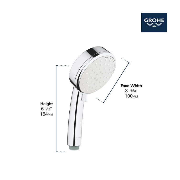 Large Chrome Dual Rain Shower Set with Handheld