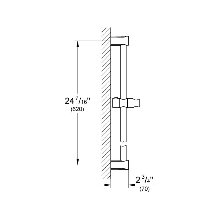 Chrome Multi-Head Adjustable Height Shower System